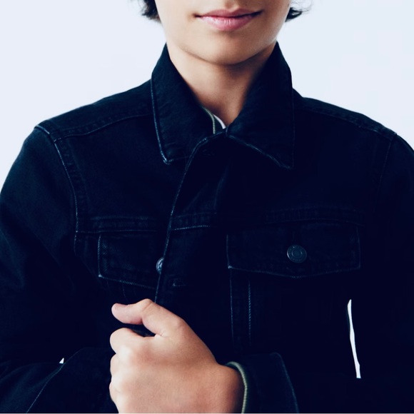 🎁NEW Mango Kids Jean Jacket Boys 9-10 NWT, Dark Denim - Picture 7 of 9